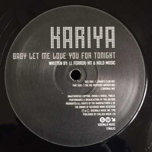 KARIYA - Let me love you for Tonight